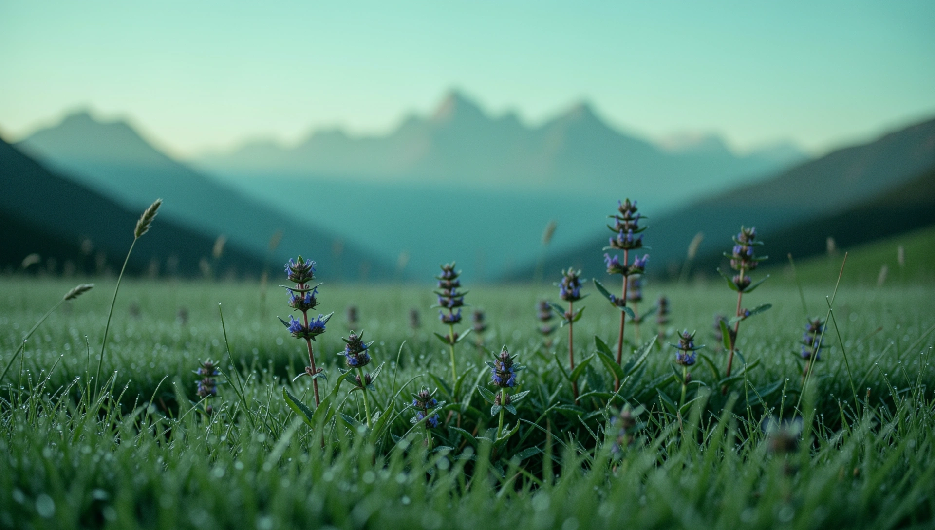 Paysage alpin suisse au petit matin